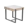 Šoninis staliukas Home ESPRIT Balta Pilka Natūralus Metalinis 50 x 50 x 50 cm