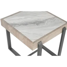 Šoninis staliukas Home ESPRIT Balta Pilka Natūralus Metalinis 50 x 50 x 50 cm