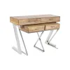 Hallipöytä laatikolla Home ESPRIT Ruskea Hopeinen Vaaleanruskea 110 x 40 x 76 cm 110 x 41,5 x 76 cm (3 Kappaletta)