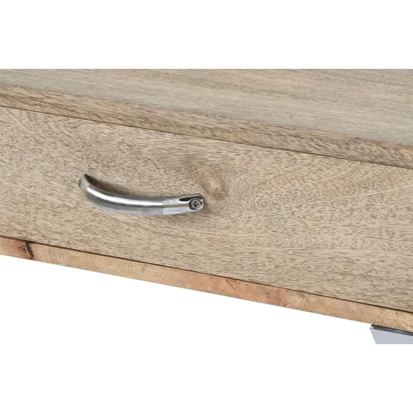 Hallipöytä laatikolla Home ESPRIT Ruskea Hopeinen Vaaleanruskea 110 x 40 x 76 cm 110 x 41,5 x 76 cm (3 Kappaletta)