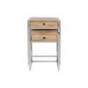 Set of 2 tables Home ESPRIT Brown Silver Natural Steel Mango wood 45,5 x 41 x 66,5 cm