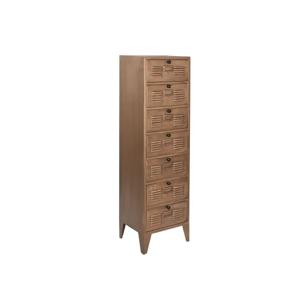 Тумба с ящиками Home ESPRIT Позолоченный Металл Loft 40 x 34 x 139 cm