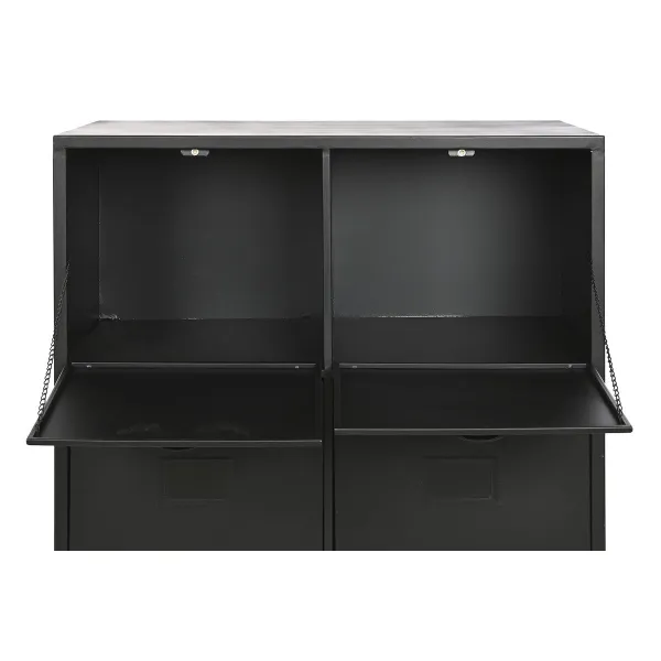 Тумба с ящиками Home ESPRIT Чёрный Металл Loft 75 x 45 x 80 cm