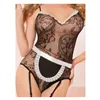 Room Service French Maid Set One Size Seven Til Midnight 9851 Black