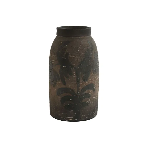 Maljakko Home ESPRIT Ruskea Terrakotta Itämainen 19,5 x 19,5 x 35,5 cm