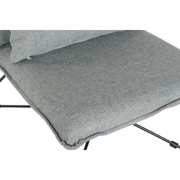 atzveltnes krēsls Home ESPRIT Melns Zaļš Metāls 66 x 78 x 75 cm
