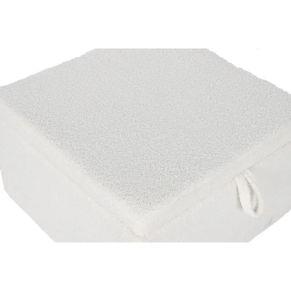 Taburetė Home ESPRIT Balta Poliesteris Medžio MDF 60 x 60 x 36 cm