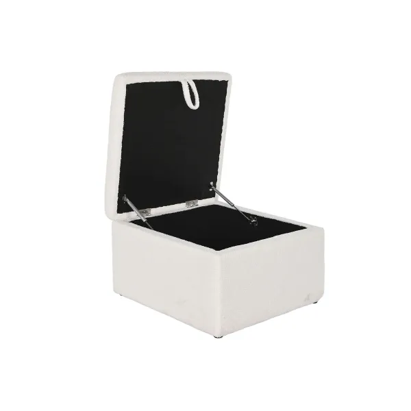 Банкетка Home ESPRIT Белый полиэстер Деревянный MDF 60 x 60 x 36 cm