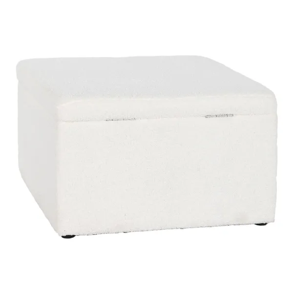 Bench Home ESPRIT White Polyester MDF Wood 60 x 60 x 36 cm