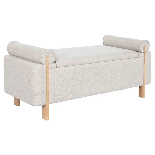 Taburete Home ESPRIT Bēšs Bronza Ciedra 120 x 45 x 50 cm