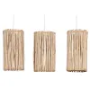 Ceiling Light Home ESPRIT White Natural Eucalyptus wood 50 W 20 x 20 x 40 cm