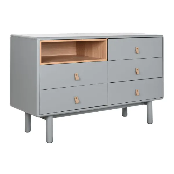 Komoda Home ESPRIT Mėlyna Pilka Natūralus polipropileno Medžio MDF 120 x 40 x 75 cm