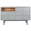 Komoda Home ESPRIT Mėlyna Pilka Natūralus polipropileno Medžio MDF 120 x 40 x 75 cm