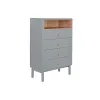 Lipasto Home ESPRIT Sininen Harmaa polypropeeni Puu MDF 80 x 40 x 117 cm