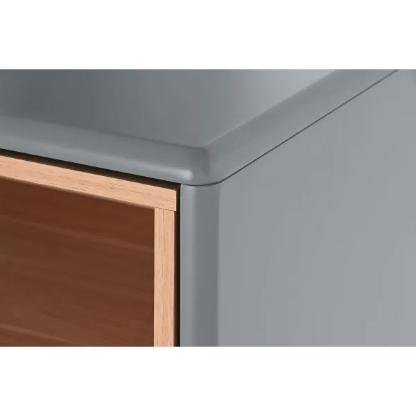 Тумба с ящиками Home ESPRIT Синий Серый полипропилен Деревянный MDF 80 x 40 x 117 cm