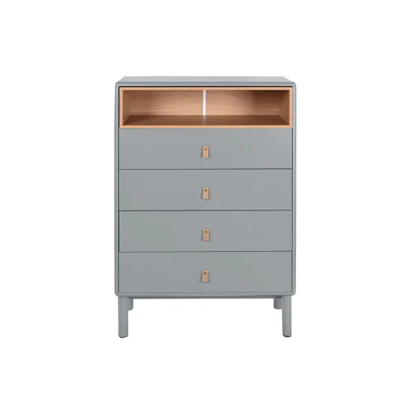 Тумба с ящиками Home ESPRIT Синий Серый полипропилен Деревянный MDF 80 x 40 x 117 cm