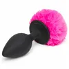 Anal plug Happy Rabbit Fuchsia Black/Pink