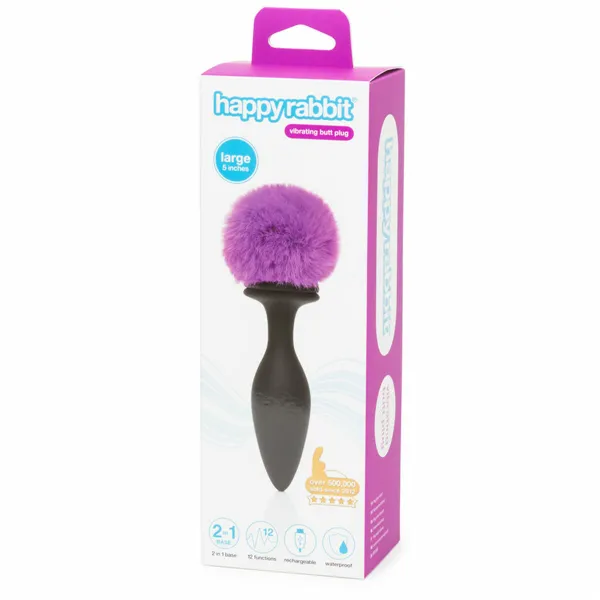 Anal plug Happy Rabbit Black Purple