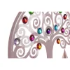 Piekaramais dekors DKD Home Decor Koks Zils Balts Pelēks Rozā 33 x 3 x 81 cm (4 gb.)
