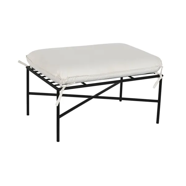 Jalkatuki Home ESPRIT Valkoinen Musta Metalli Kaupunki 75 x 50 x 45 cm