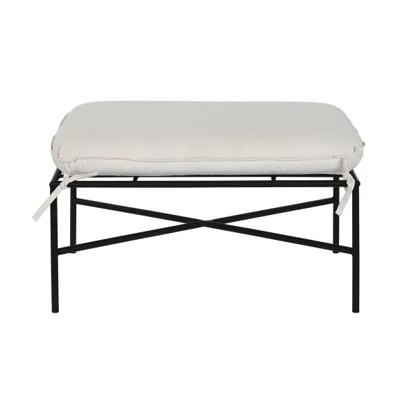 Jalkatuki Home ESPRIT Valkoinen Musta Metalli Kaupunki 75 x 50 x 45 cm