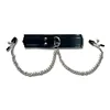 Collar with Nipple Clamps Sportsheets SS445-20 Black/Silver