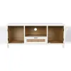 TV furniture Home ESPRIT White Crystal Paolownia wood 120 x 40 x 50 cm