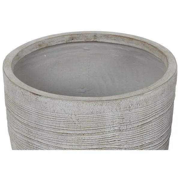 Kukkaruukkusetti Home ESPRIT Beige Lasikuitu Magnesium 45 x 45 x 43 cm (3 osaa)
