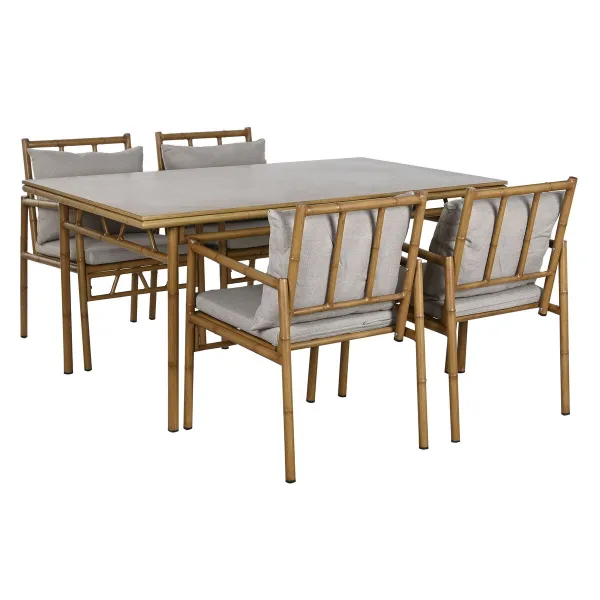 Dārza mēbeles Home ESPRIT Bēšs 160 x 90 x 75 cm 83 cm (5 Daudzums)