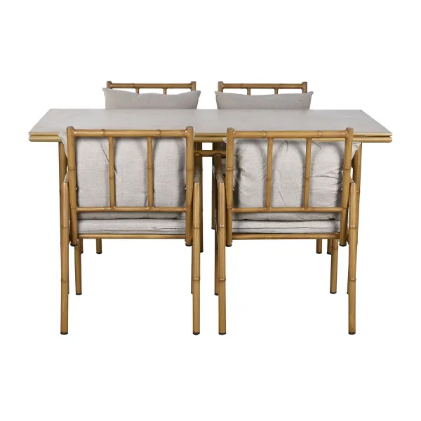 Dārza mēbeles Home ESPRIT Bēšs 160 x 90 x 75 cm 83 cm (5 Daudzums)