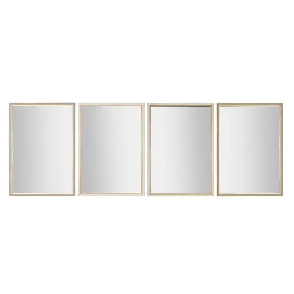 Sienas spogulis Home ESPRIT Balts Brūns Bēšs Pelēks 66 x 2 x 92 cm 70 x 2 x 97 cm (4 gb.)
