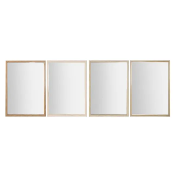 Настенное зеркало Home ESPRIT Белый Коричневый Бежевый Серый 66 x 2 x 92 cm (4 штук)