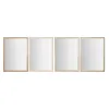 Sieninis veidrodis Home ESPRIT Balta Ruda Rusvai gelsva Pilka 66 x 2 x 92 cm (4 vnt.)