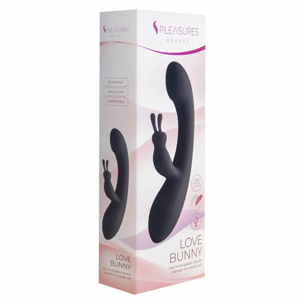 Rabbit Vibrator S Pleasures Black Pink (18,7 x 3,5 cm)