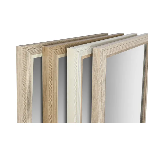 Sieninis veidrodis Home ESPRIT Balta Ruda Rusvai gelsva Pilka 66 x 2 x 92 cm (4 vnt.)