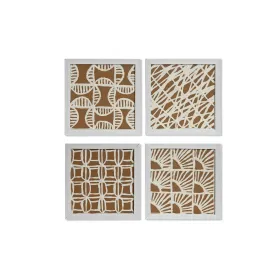 Keturios kadrų rinkinys Home ESPRIT Popierius Stiklas 22 x 2 x 22 cm