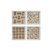 Set of 4 pictures Home ESPRIT Paperi Kristalli 22 x 2 x 22 cm