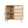 Indauja Home ESPRIT Natūralus Metalinis Rotangas Kaučiukmedžio mediena 73,5 x 35 x 78 cm