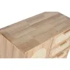Sivupöytä Home ESPRIT Luonnollinen Metalli Rottinki Kumipuu 73,5 x 35 x 78 cm