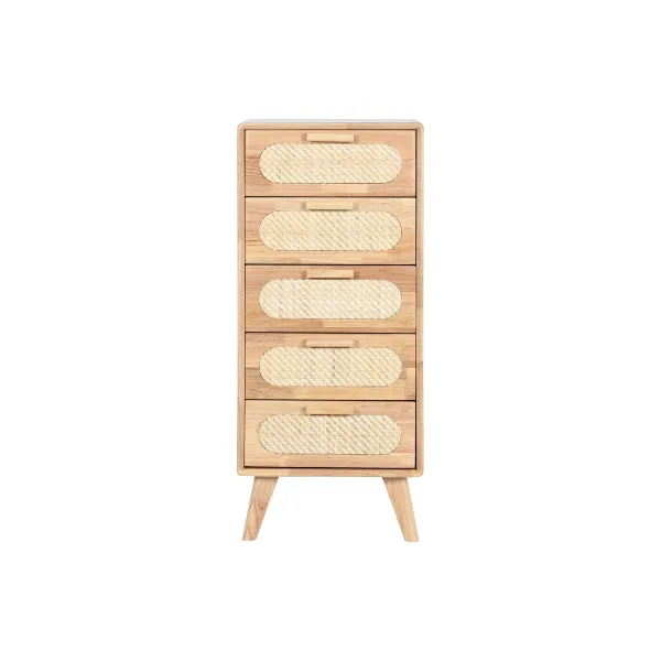 Komoda Home ESPRIT Natūralus Metalinis Kaučiukmedžio mediena 40 x 30 x 78 cm