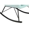Siūbuojanti kėdė Home ESPRIT Juoda Dangaus mėlynumo Poliesteris Metalinis 68 x 90 x 92 cm