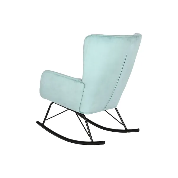 Keinutuoli Home ESPRIT Musta Taivaansininen Polyesteri Metalli 68 x 90 x 92 cm