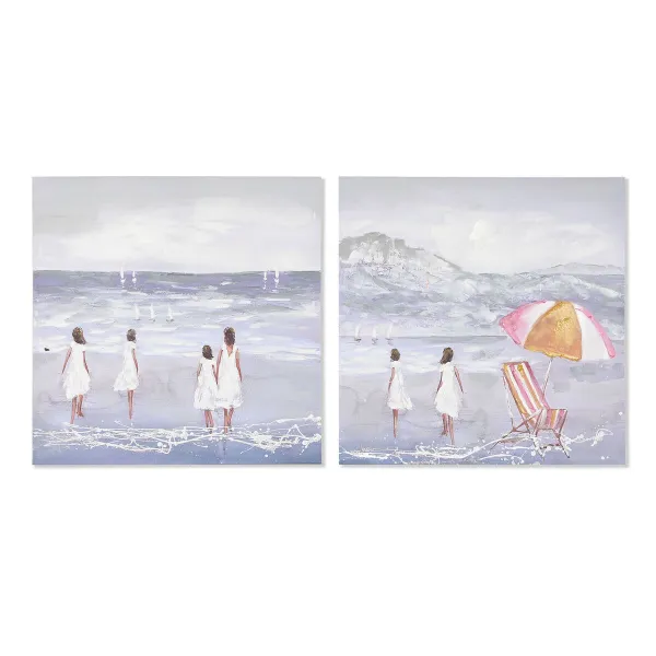Полотно Home ESPRIT Полотно Деревянный MDF 80 x 3 x 80 cm