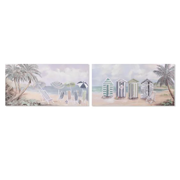 Canvas Home ESPRIT Canvas Koks MDF 120 x 3 x 60 cm Pludmale