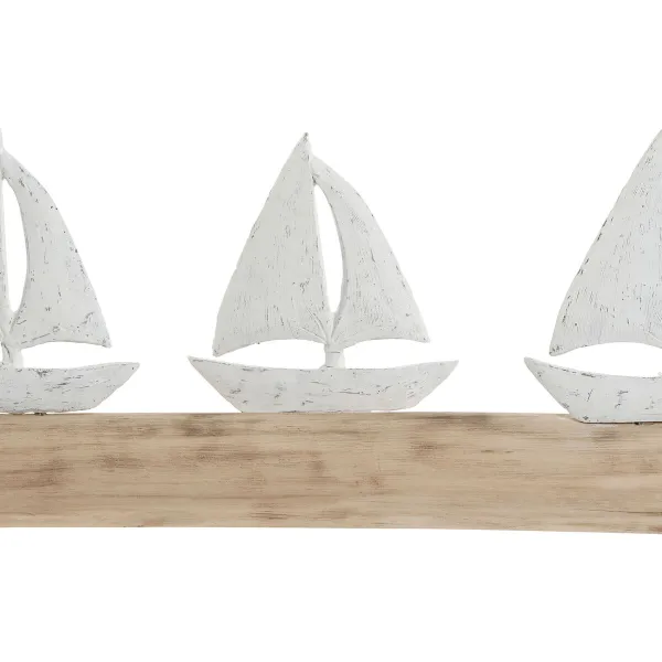 Decorative Figure Home ESPRIT White Natural Yachts Mediterranean 62 x 8,5 x 25,5 cm