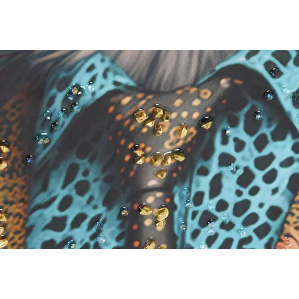 Canvas Home ESPRIT Zils Leoparda Koloniāls Lauva 63 x 3,5 x 93 cm 93 x 3,5 x 63,5 cm 63,5 x 3,5 x 93 cm (2 gb.)