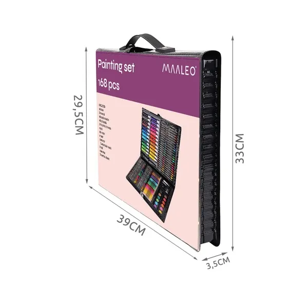 Painting set in a case 168 pcs black
