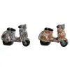 Dekoratyvinė figūrėlė Home ESPRIT Spalvotas Viduržemio scooter 14 x 8 x 11 cm (2 vnt.)