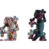 Wall Decoration Home ESPRIT Multicolour Mosaic Lizard Mediterranean 8 x 4 x 20 cm (2 Units)