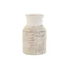 Vaza Home ESPRIT Balta Natūralus Mango mediena 15 x 15 x 38 cm